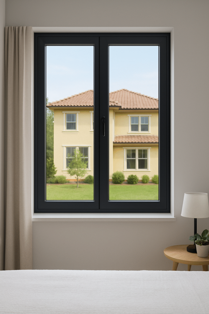 sinewy black window